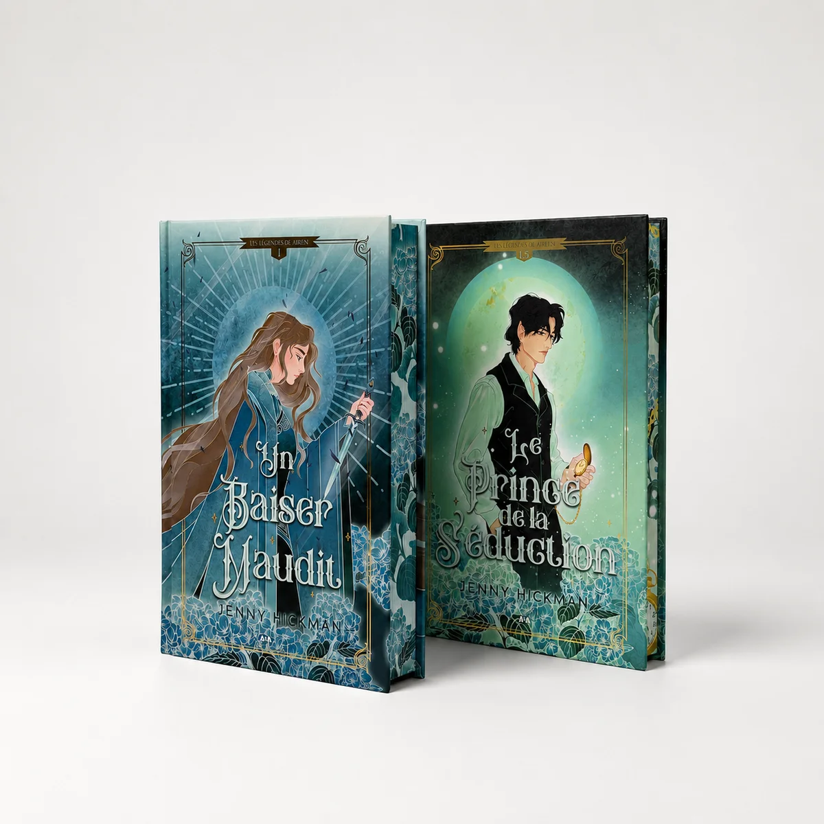 Collector's edition hardcover fantasy book series with gold foil stamping, decorative edge printing and rounded spine binding