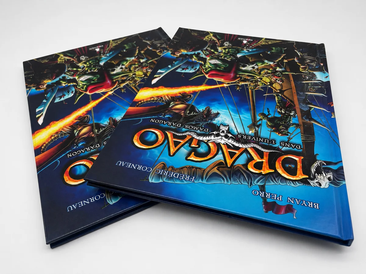 Large-format hardcover children's picture book with full-color printing, glossy laminated cover, and durable case binding.