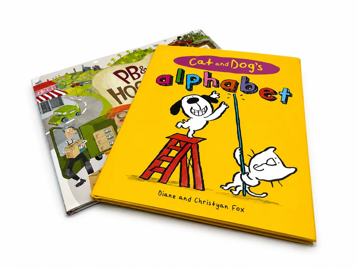 Custom hardcover children's picture book with dust jacket, full-color printing, and premium case binding.