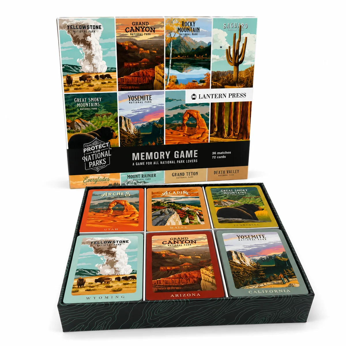 Custom FSC Memory Card Game with Rigid Setup Box, Organized Card Tray and Full Color Printed Playing Cards