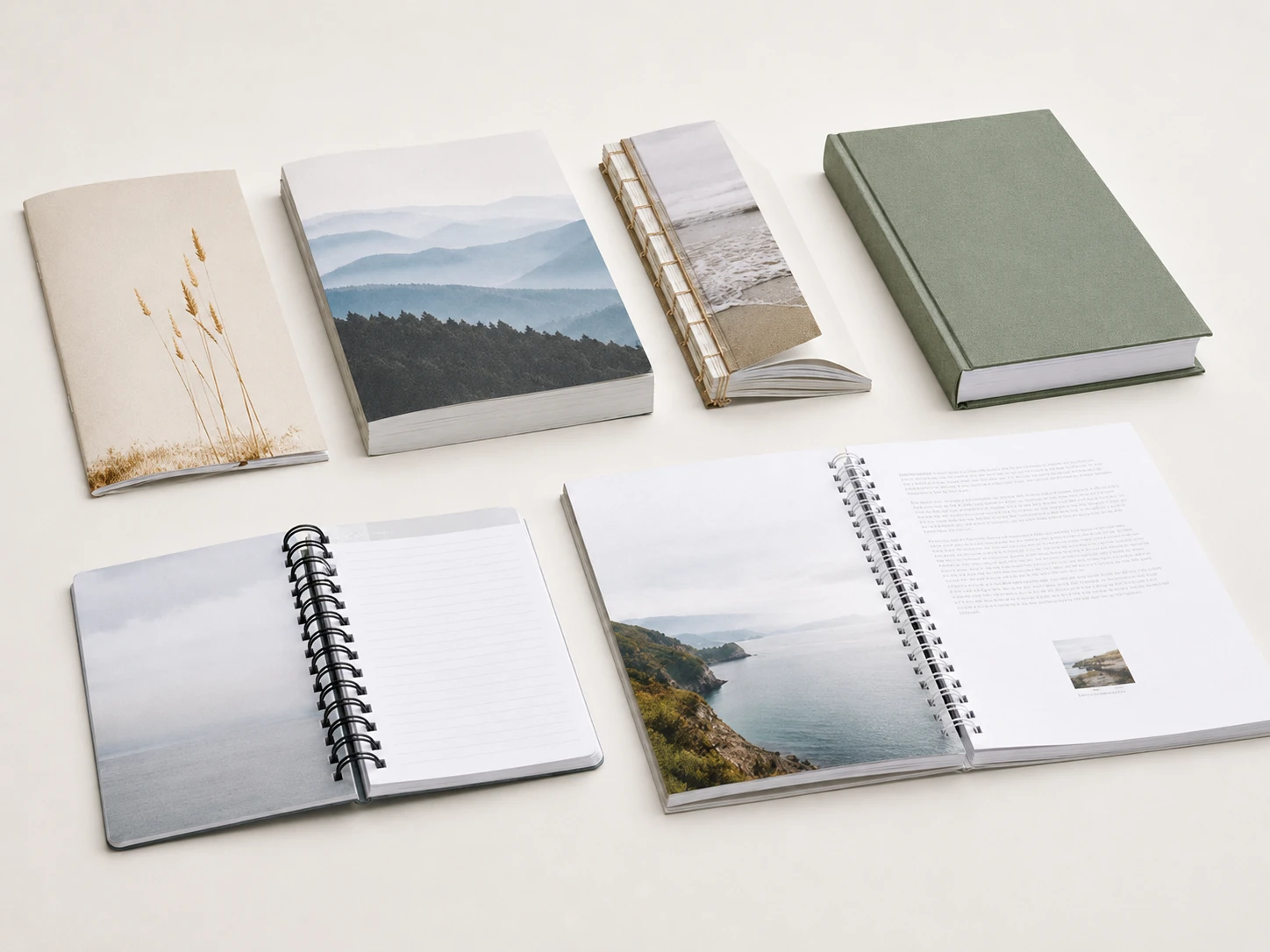 Feature image for the blog 'How the Right Book Size Can Help Reduce Printing Costs', showing realistic books in different sizes, an open book, folded pages, a piggy bank on cash, and a clean title panel, illustrating cost-efficient book design and production planning.