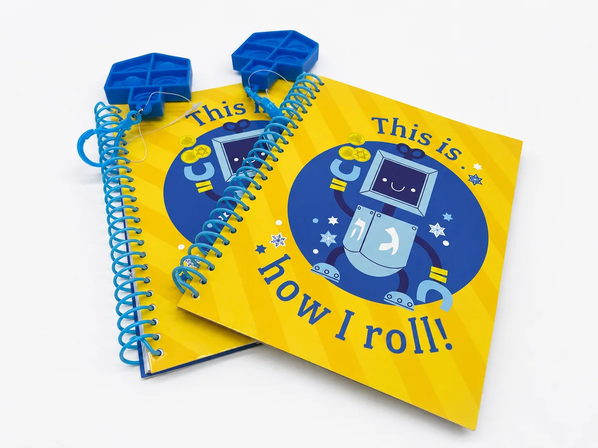 Custom Spiral Bound Children's Activity Notebook with PVC Charm and Full Color Laminated Cover