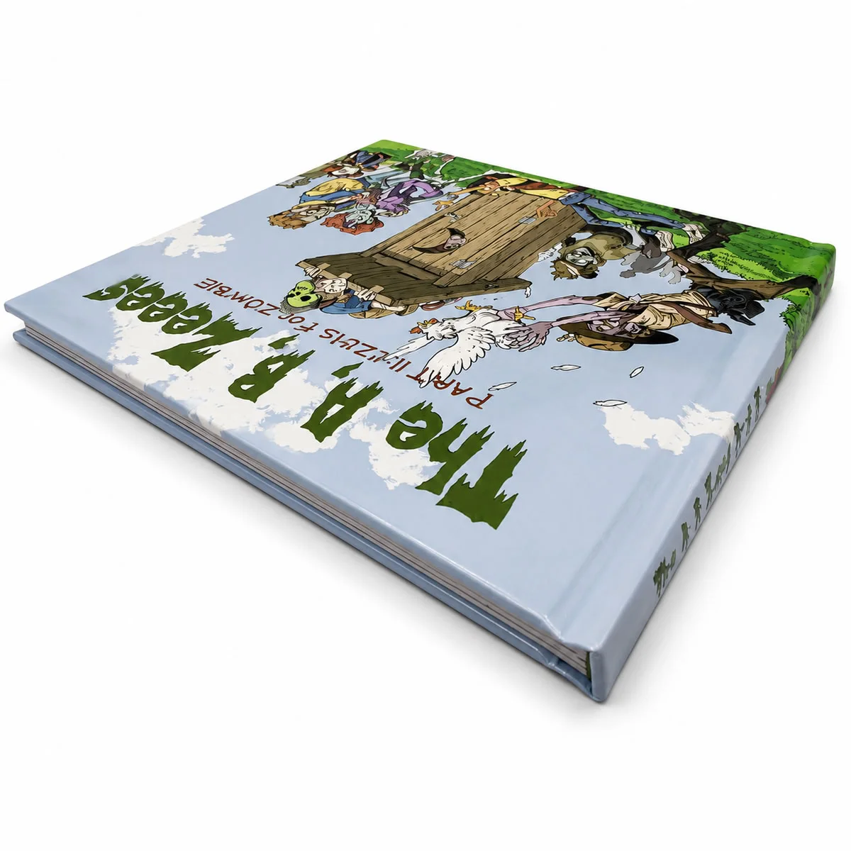 Mini landscape hardcover comic book with full-color printing, square spine case binding, and laminated hardcover cover for children's stories and illustrated publications.