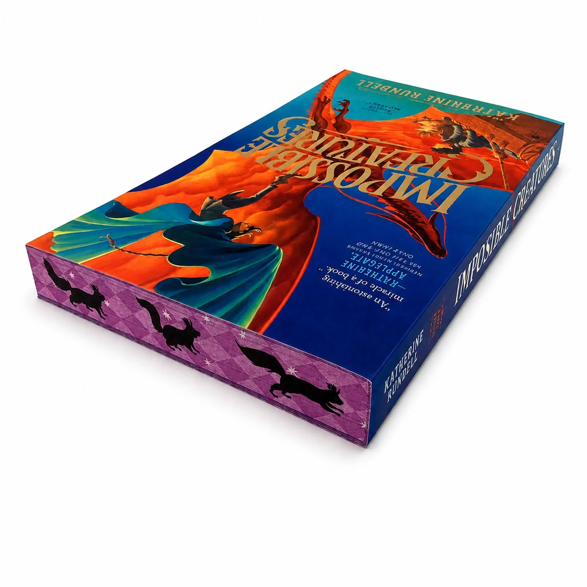 Perfect bound fantasy novel printing with custom edge printing, foil stamping, embossing and spot UV cover