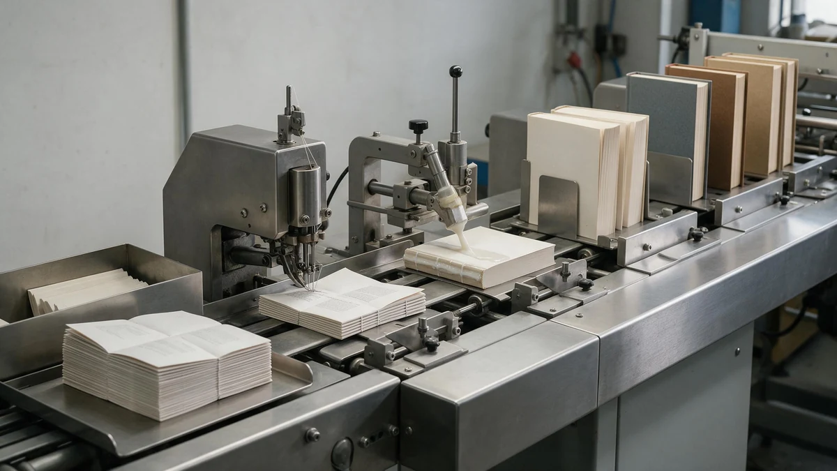 Book printing binding line
